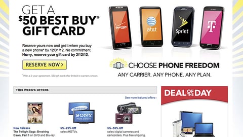 Best Buy 'Choose Phone Freedom' Carousel Ad