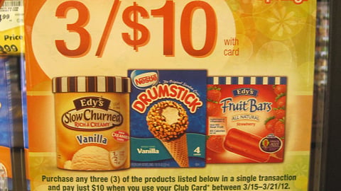 Nestlé Safeway 'Stock up for Spring' Incentive Cooler Cling