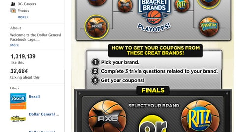 Dollar General 'Bracket of the Brands' Facebook Page