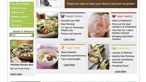 A&P 'Live Better Wellness' Microsite