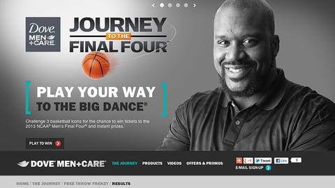 Dove Men+Care 'Final Four' Home Page Ad