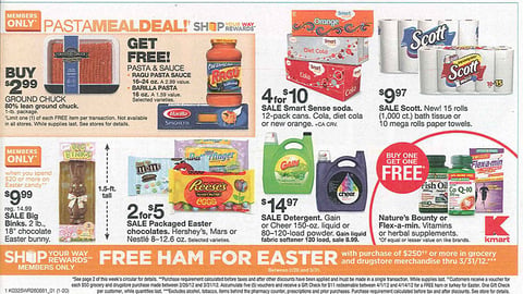 Kmart 'Free Ham For Easter' Circular Wrap