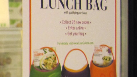 Lean Cuisine 'Free Lunch Bag' Cooler Cling