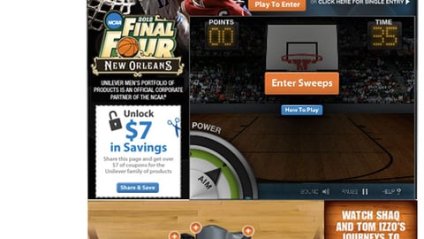 Unilever Walmart.com 'Final Four' Page