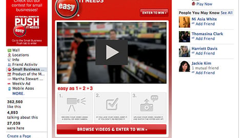 Staples 'Push' Facebook Contest