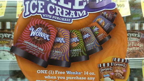 Wonka 'Free Ice Cream' Cooler Cling