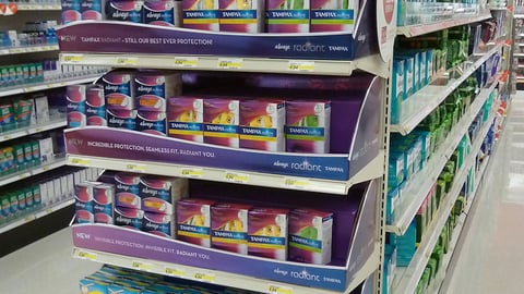 Always Tampax 'Radiant You' Endcap
