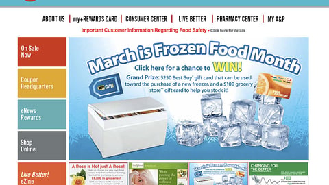 A&P 'Frozen Food Month' Carousel Ad