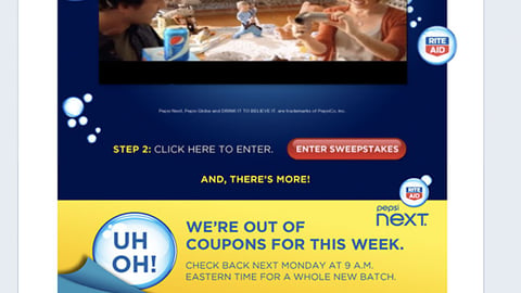 Rite Aid Pepsi Next Facebook Page