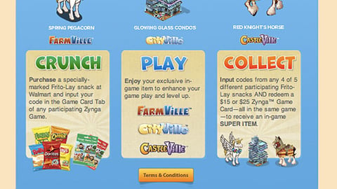 Zynga 'Snack & Play' Webpage