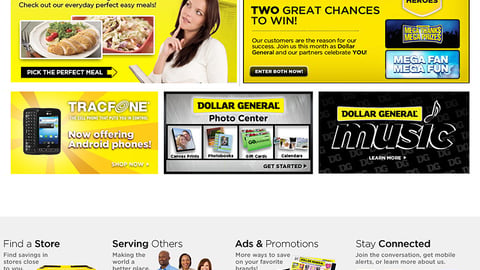 Dollar General 'Our Heroes' Home Page Ad