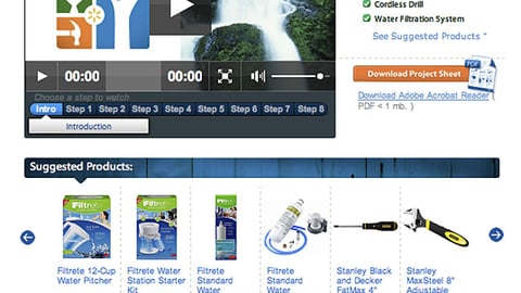 Walmart.com 'Projects Made Simple' Water Filtration Page