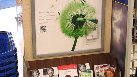 Rite Aid 'Allergy' Stanchion Sign