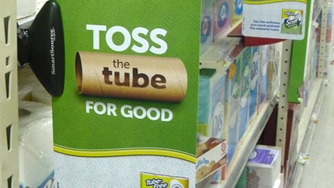 Scott Naturals 'Toss the Tube' Shelf Talkers