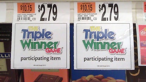 Stop & Shop 'Triple Winner' Price Labels