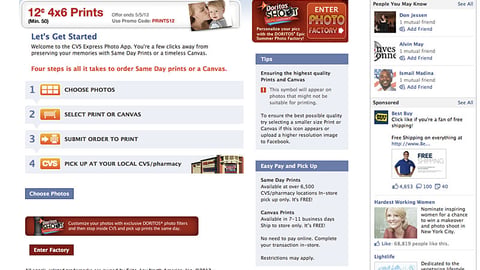 CVS 'Express Photo' Facebook Applet