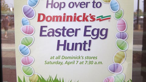 Dominick's 'Easter Egg Hunt' Window Sign