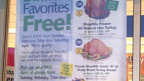 ShopRite 'Dinner Favorites' Window Poster