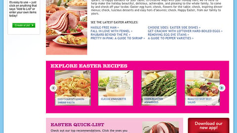 Jewel-Osco Easter Landing Page