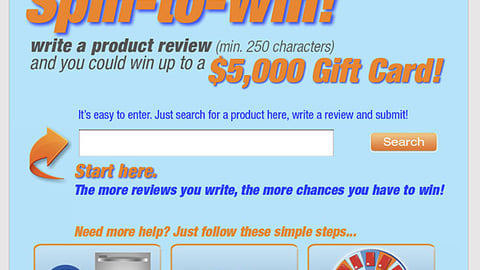 MyKmart.com 'Spin to Win' Page