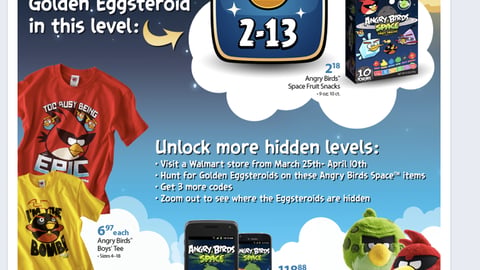 Walmart 'Angry Birds Space' Facebook Page