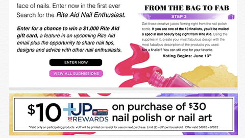 Rite Aid 'Nail Extravaganza' Website