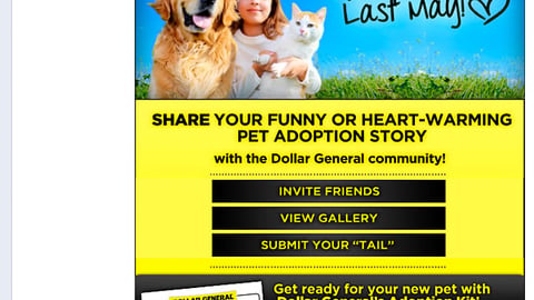 Dollar General 'Adoption Tails' Facebook Page