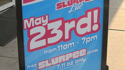 7-Eleven 'SlurpFree' Stanchion Sign