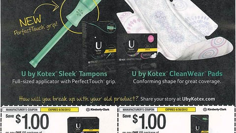 U by Kotex 'Break Up' FSI