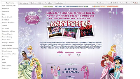 Kmart Disney Princess Webpage