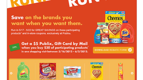 Publix 'Run In' Website