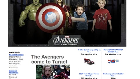 Target 'Avengers' Microsite
