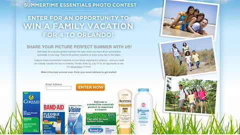 J&J 'Summertime Essentials' Home Page