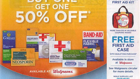 J&J Walgreens 'First Aid Kit' FSI