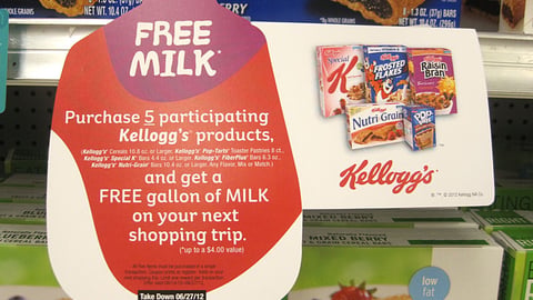 Kellogg's 'Free Milk' Wobbler