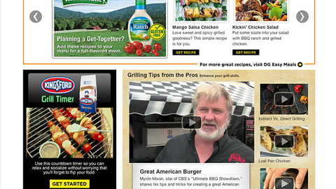 Dollar General 'Gather 'Round the Grill' Microsite