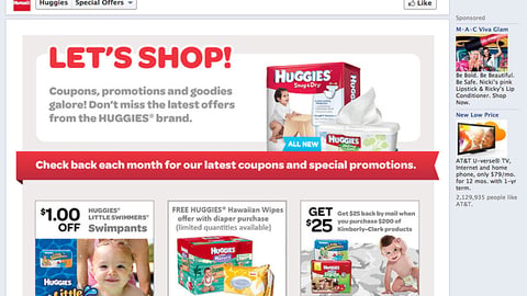 Huggies 'Special Offers' Facebook Page