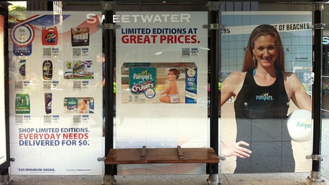 P&G Walmart 'Limited Editions' Bus Shelter Ads