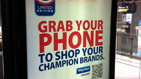 P&G Walmart 'Grab Your Phone' Bus Shelter Ad