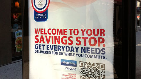 P&G Walmart 'Savings Stop' Bus Shelter Ad