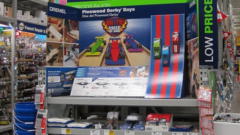 Lowe's 'Pinewood Derby Days' Endcap