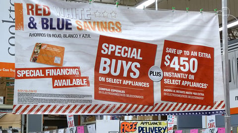 Home Depot 'Red White and Blue' Banner
