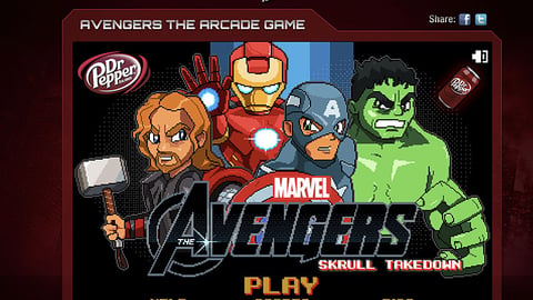 DrPepper.com 'Avengers' Arcade Game