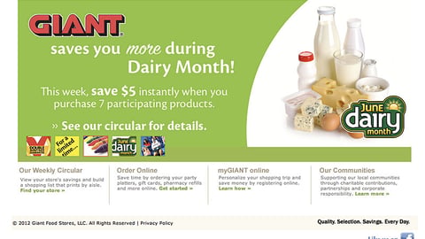 Giant-Carlisle 'Dairy Month' Carousel Ad