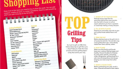 Jewel-Osco 'Fresh Summertime Fun' Shopping List Page