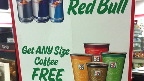 7-Eleven Red Bull Black Friday Incentive Sign