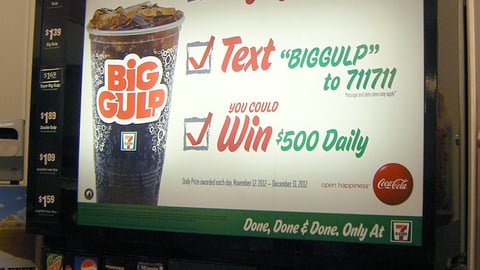 7-Eleven 'Done, Done & Done' Big Gulp Translite