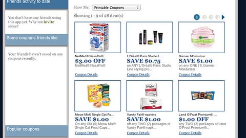 Redplum 'Social Savings' Facebook Applet