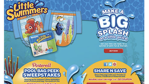 Walmart.com Huggies Little Swimmers Page