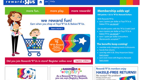 Toys "R" Us 'Rewards "R" Us' Microsite